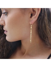 RAT1203 - Aksesoris Anting Gold Round Tassel Earring