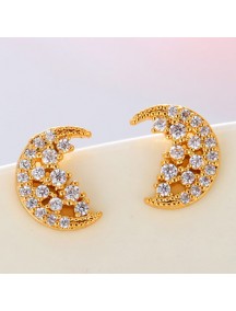 RAT6545 - Aksesoris Anting Model Bulan Sabit Zircon