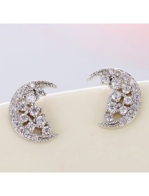 RAT6546 - Aksesoris Anting Model Bulan Sabit Zircon