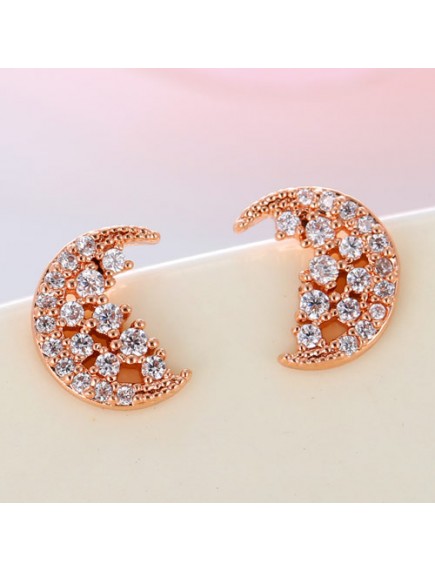 RAT6547 - Aksesoris Anting Model Bulan Sabit Zircon