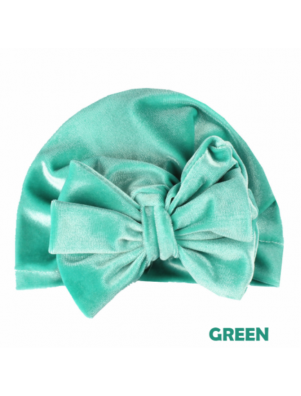 KA0135W - Aksesoris Turban Bayi Velvet Bow Knot