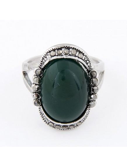 RCC2511 - Aksesoris Cincin Agate Retro Gemstone