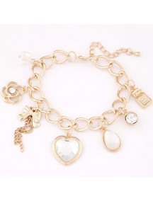 RGB4511 - Aksesoris Gelang Chain Heart