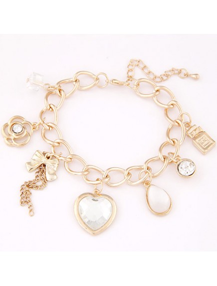 RGB4511 - Aksesoris Gelang Chain Heart