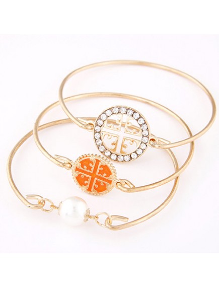 RGB4769 - Aksesoris Gelang Multi Metal Mutiara