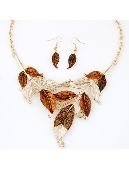 RKL5704 - Aksesoris Kalung Daun Set