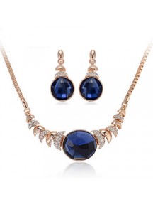 RKL6524 - Aksesoris Kalung Metal Sparkling Gems Set