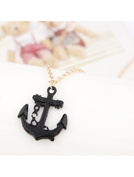 RKL3066 - Kalung Black Anchor